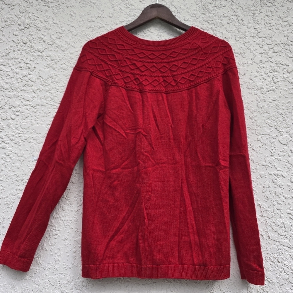 Talbots Diamond Cable Sweater Size L - Picture 4 of 11
